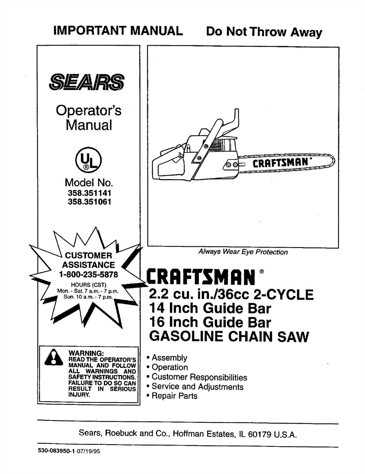 Exploring The Parts Of A Craftsman Chainsaw With A Diagram