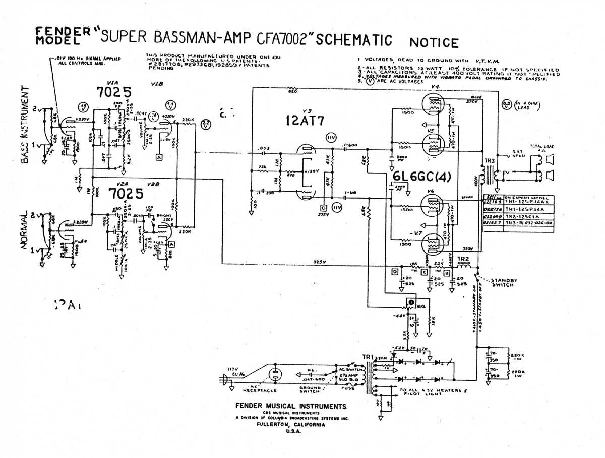 Unveiling The Fender Super Bassman Schematic Unlocking The Secrets Of