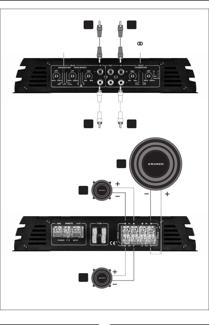 Wiring Diagram for Crunch PX1000.4 Amplifier