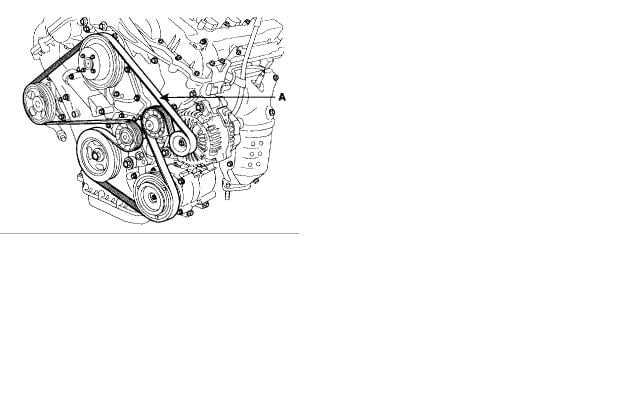 Visual guide to the serpentine belt on a 2011 Hyundai Santa Fe